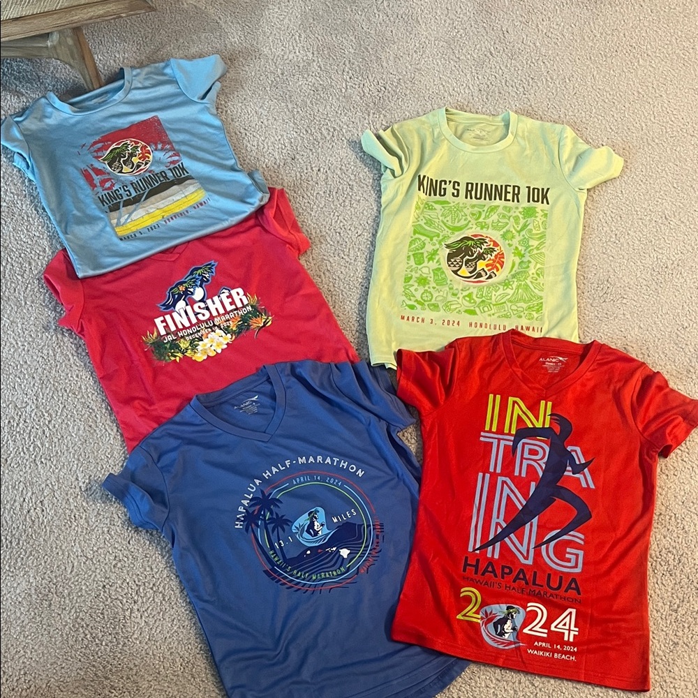 6 bundle Hawai’i Marathon Graphic drifit tees